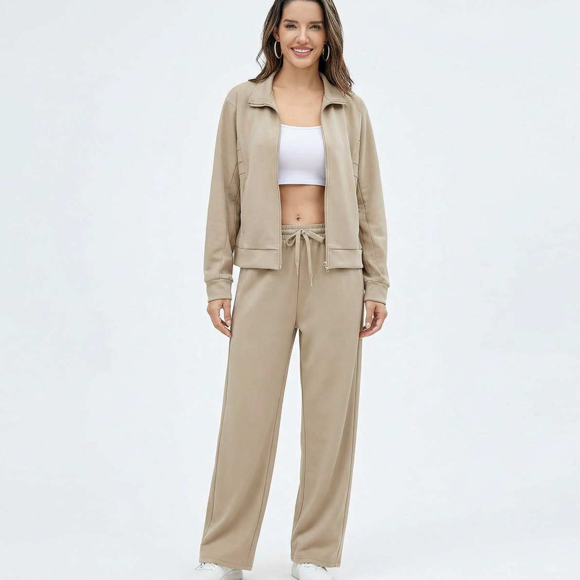Two-Piece Zip Up Jacket & Sweatpants Tracksuit - $106