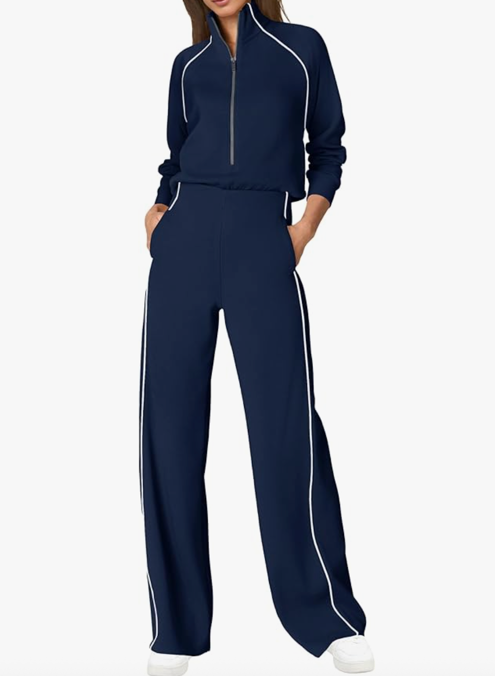 Two-Piece Athleisure Jumpsuit Set - $117