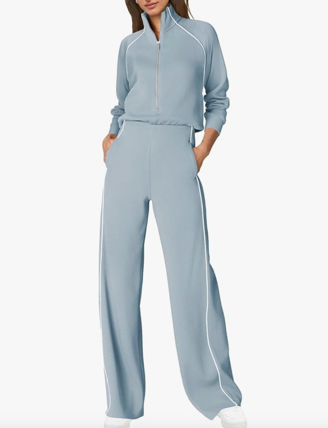 Two-Piece Athleisure Jumpsuit Set - $117