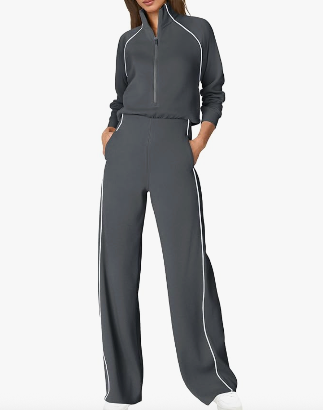 Two-Piece Athleisure Jumpsuit Set - $117