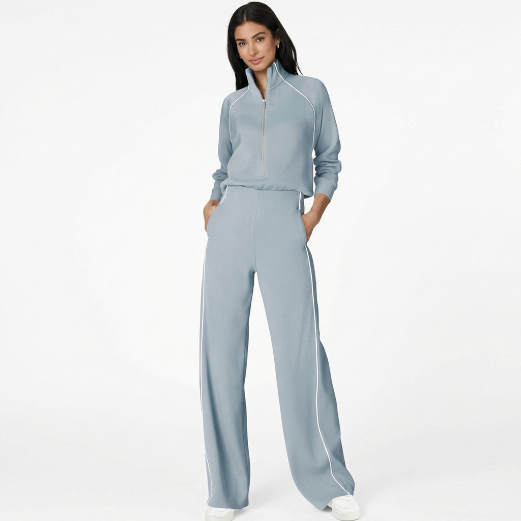Two-Piece Athleisure Jumpsuit Set - $117