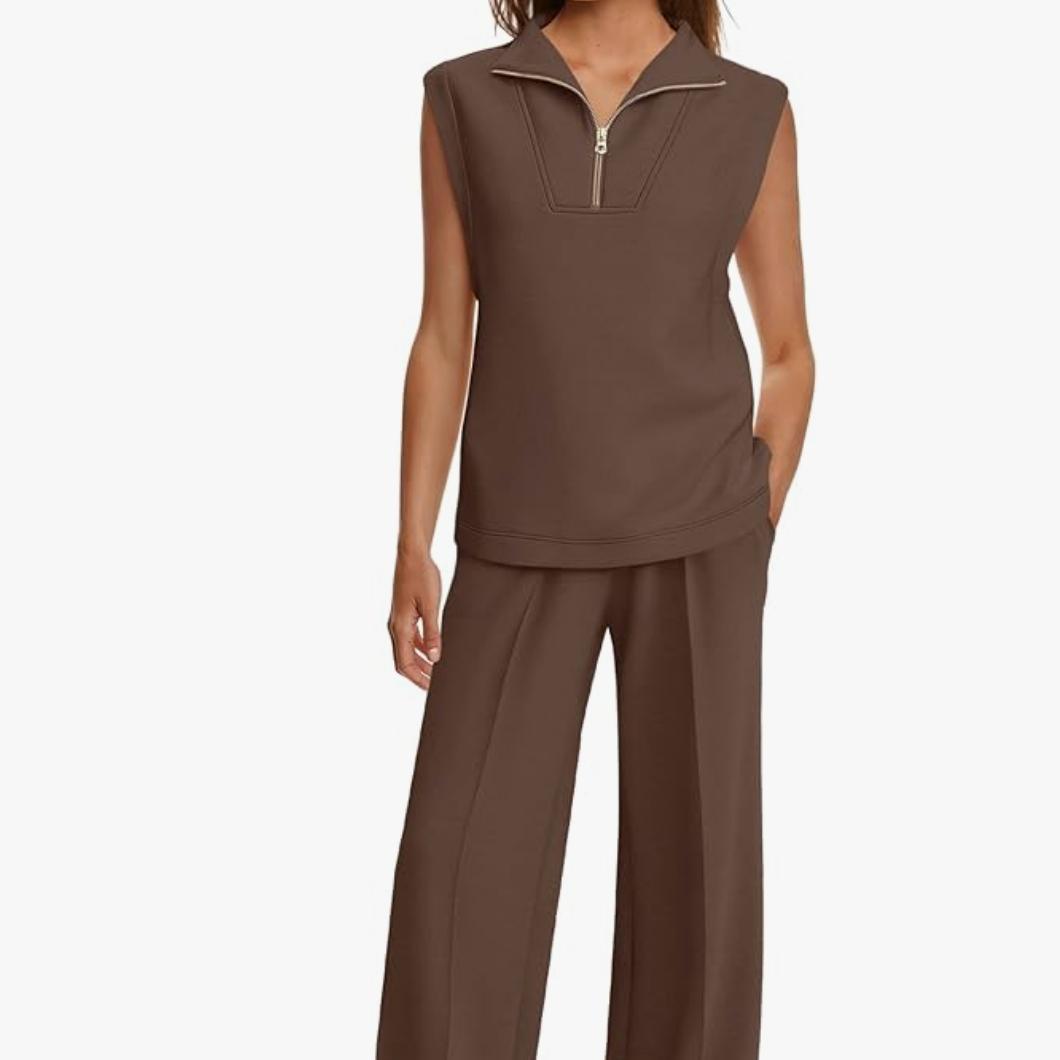 Sleeveless Two-Piece Outfit - $119