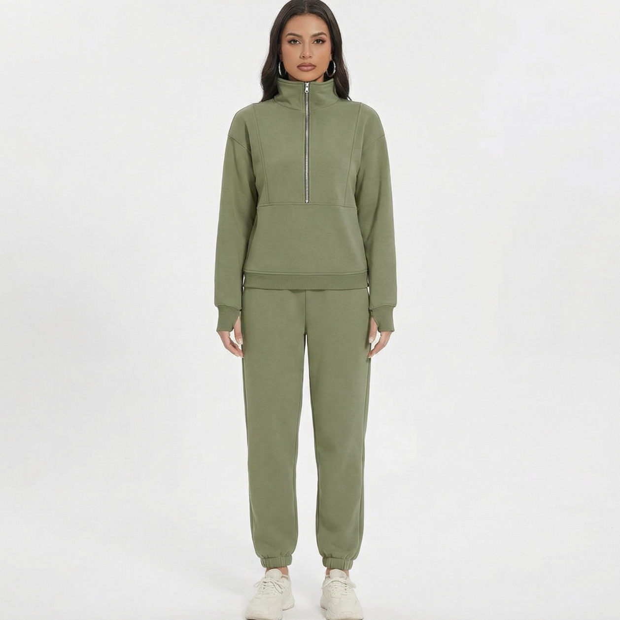 Luxe Half-Zip Pullover & Sweatpants Two-Piece Set - $109