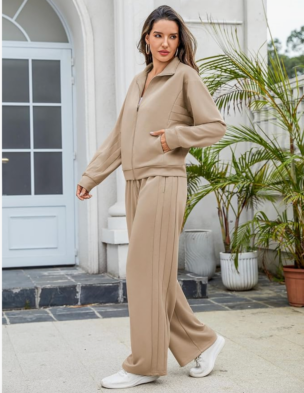 Two-Piece Zip Up Jacket & Sweatpants Tracksuit - $106