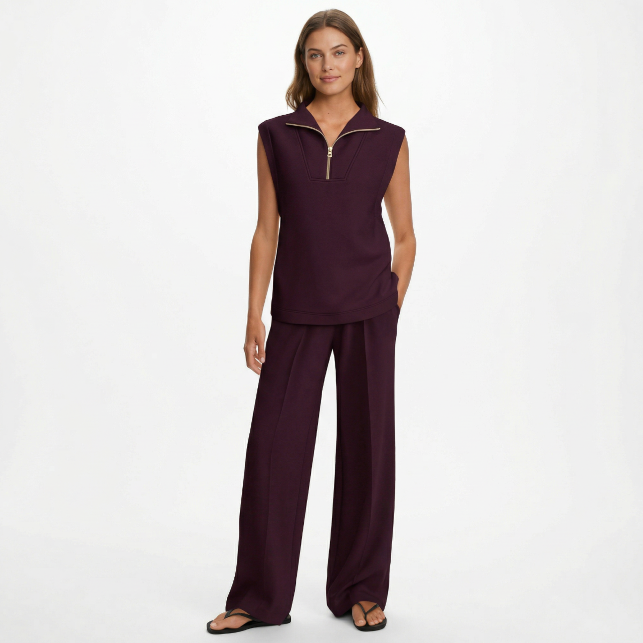 Sleeveless Two-Piece Outfit - $119