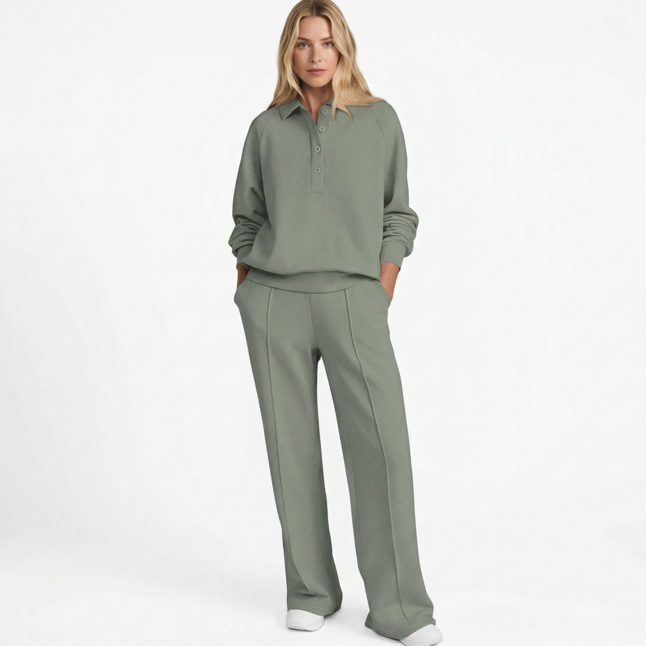 Quarter Button Outfitset - $98