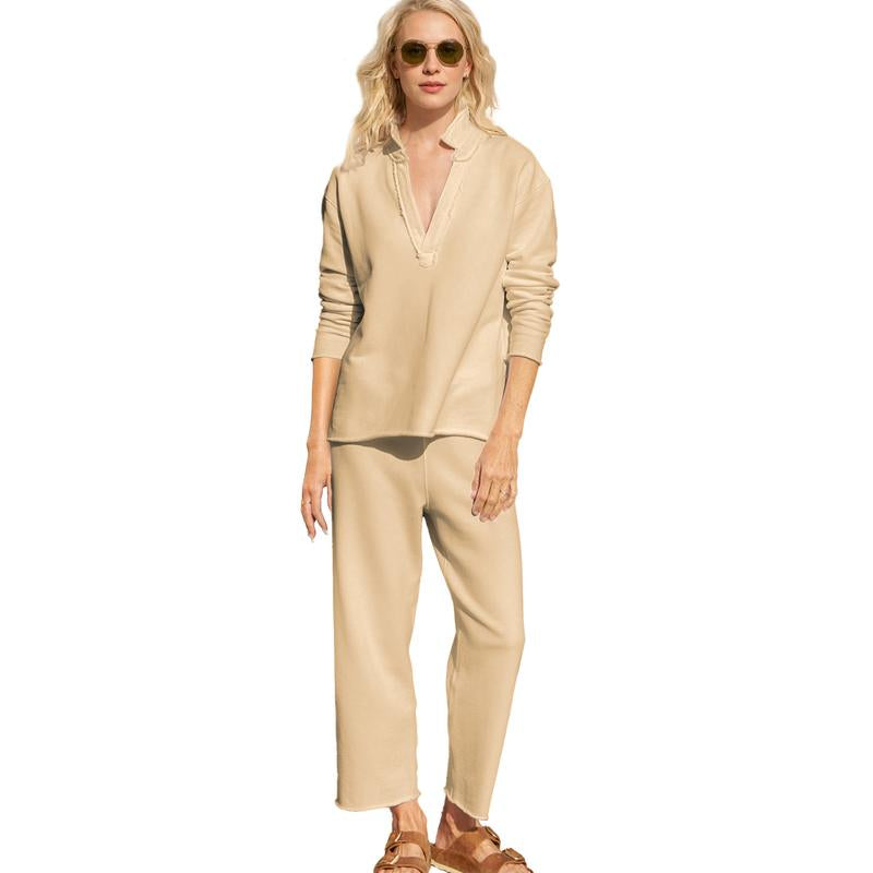 Talakeno Women'S Carmel Tracksuit 2 Piece Set - Patrick Pullover Sweatshirt & Catherine Sweatpants - Casual Lounge Set