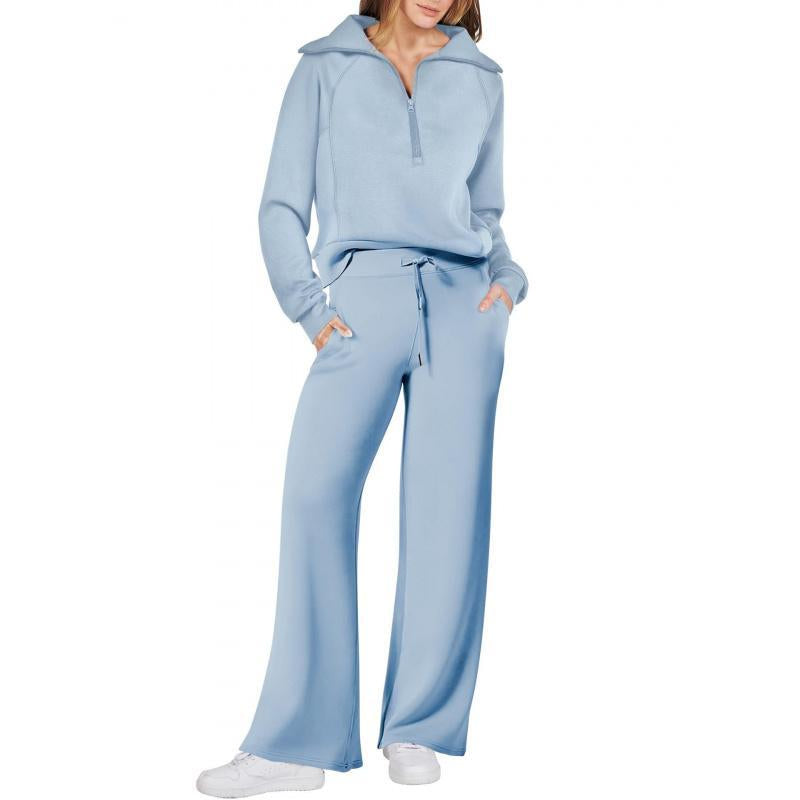 Women 2 Piece Outfits Sweatsuit Oversized Sweatshirt Sweatpants Tracksuit Sweat Lounge Matching Set 2025 Fall Trendycan Be Used with Raincoat