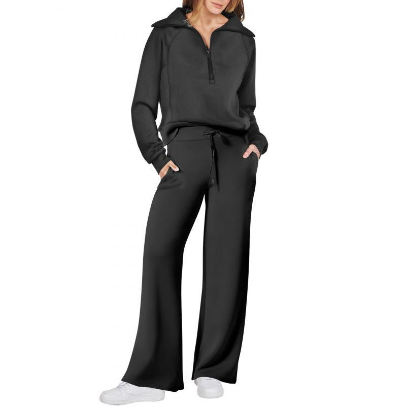 Women 2 Piece Outfits Sweatsuit Oversized Sweatshirt Sweatpants Tracksuit Sweat Lounge Matching Set 2025 Fall Trendycan Be Used with Raincoat
